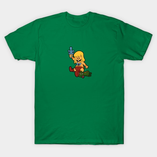 Baby-Man and the Toddlers of the Universe T-Shirt by RobotGhost